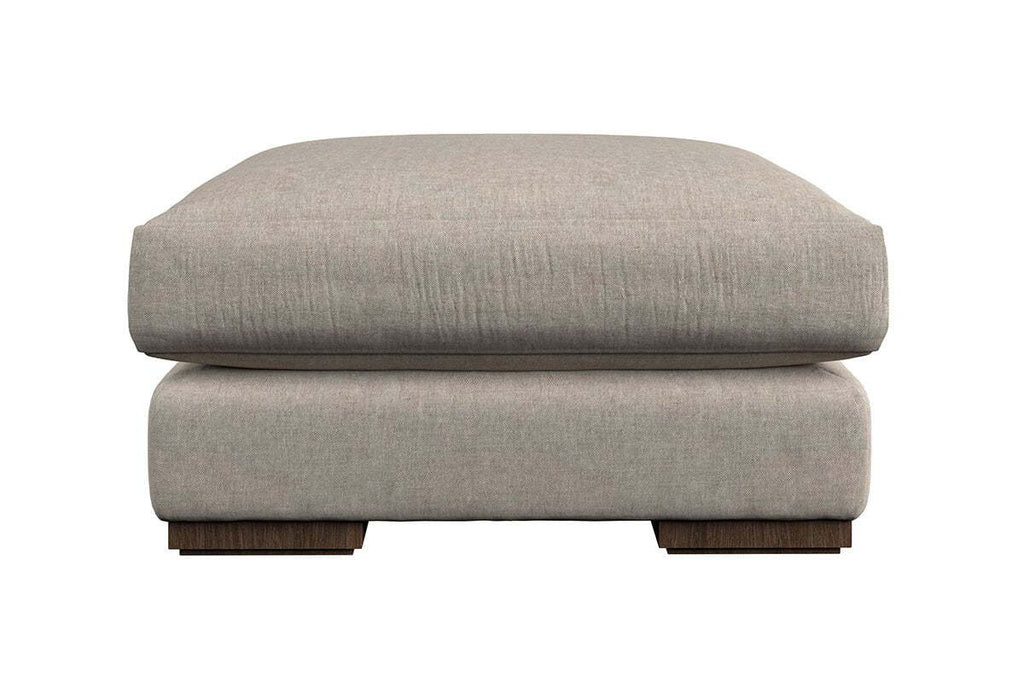 Guddu Medium Footstool - Brera Linen Granite