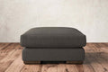 Guddu Medium Footstool - Brera Linen Granite