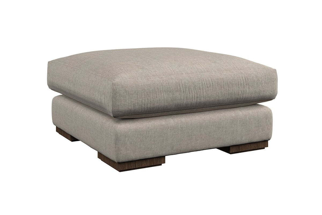 Guddu Medium Footstool - Brera Linen Indigo