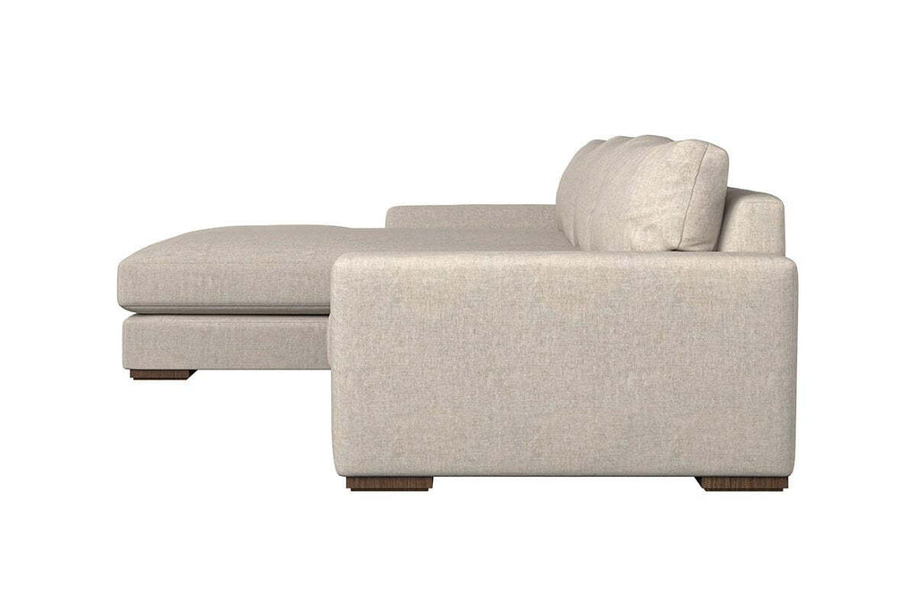 Guddu Medium Left Hand Chaise Sofa - Brera Linen Charcoal