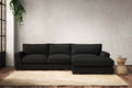 Guddu Medium Right Hand Chaise Sofa - Brera Linen Charcoal