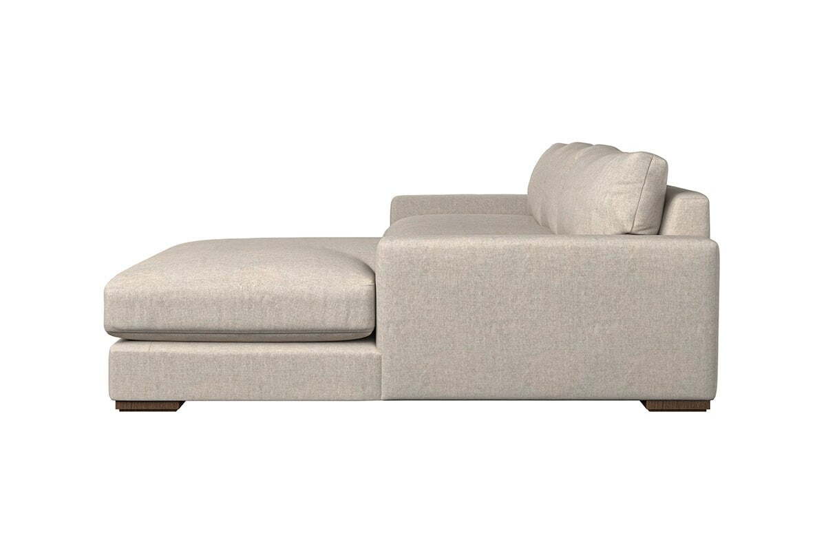 Guddu Medium Right Hand Chaise Sofa - Brera Linen Espresso