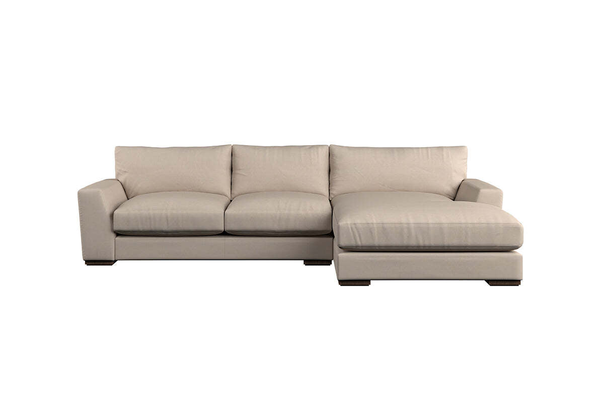 Guddu Medium Right Hand Chaise Sofa - Recycled Cotton Mocha