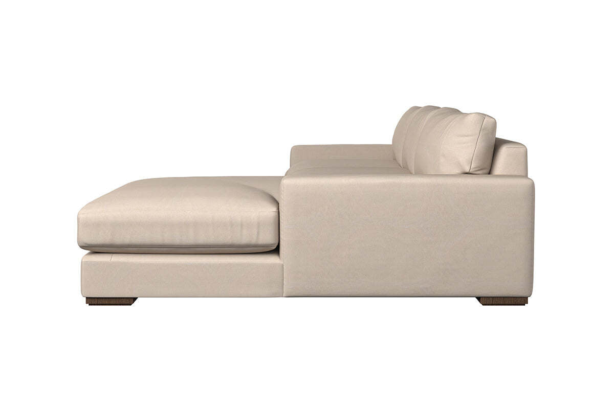 Guddu Medium Right Hand Chaise Sofa - Recycled Cotton Mocha