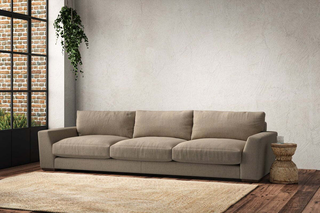 Guddu Super Grand Sofa - Brera Linen Pebble