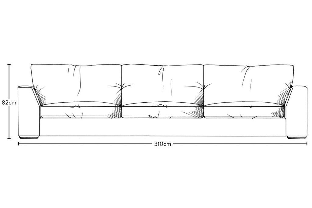 Guddu Super Grand Sofa - Recycled Cotton Ochre
