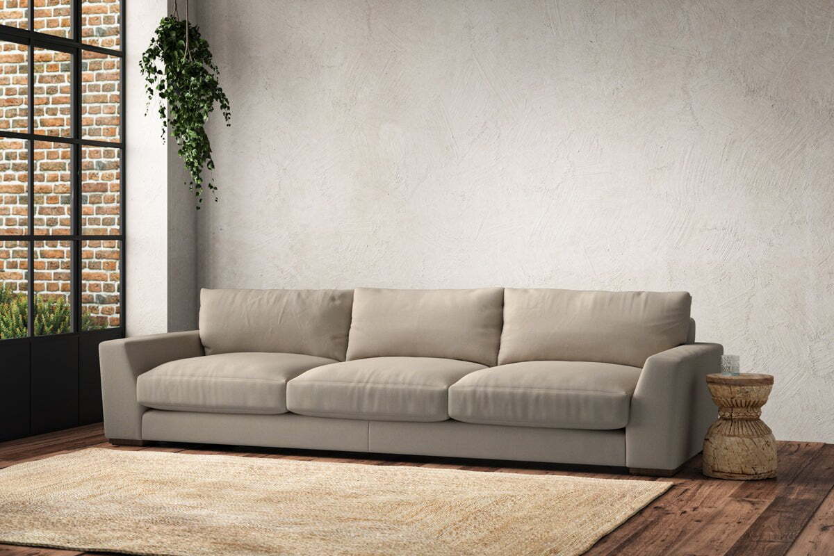 Guddu Super Grand Sofa - Recycled Cotton Stone