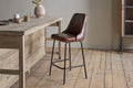 Harsha Leather Counter Chair - Chocolate Brown