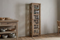 Ibo Reclaimed Wood & Glass Cabinet - Natural - Tall