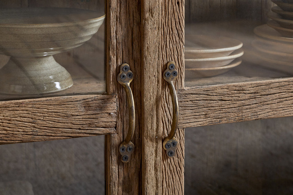 Ibo Reclaimed Wood & Glass Sideboard - Natural
