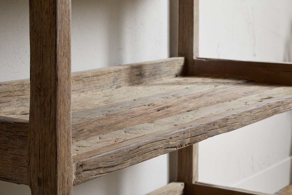 Ibo Reclaimed Wood Pantry Standing Shelves - Natural