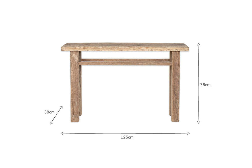 Ibo Reclaimed Wood Console Table - Natural