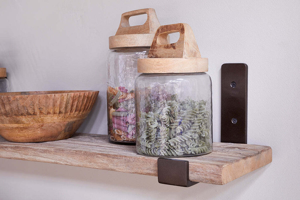 Ibo Reclaimed Wood & Iron Shelf - Natural