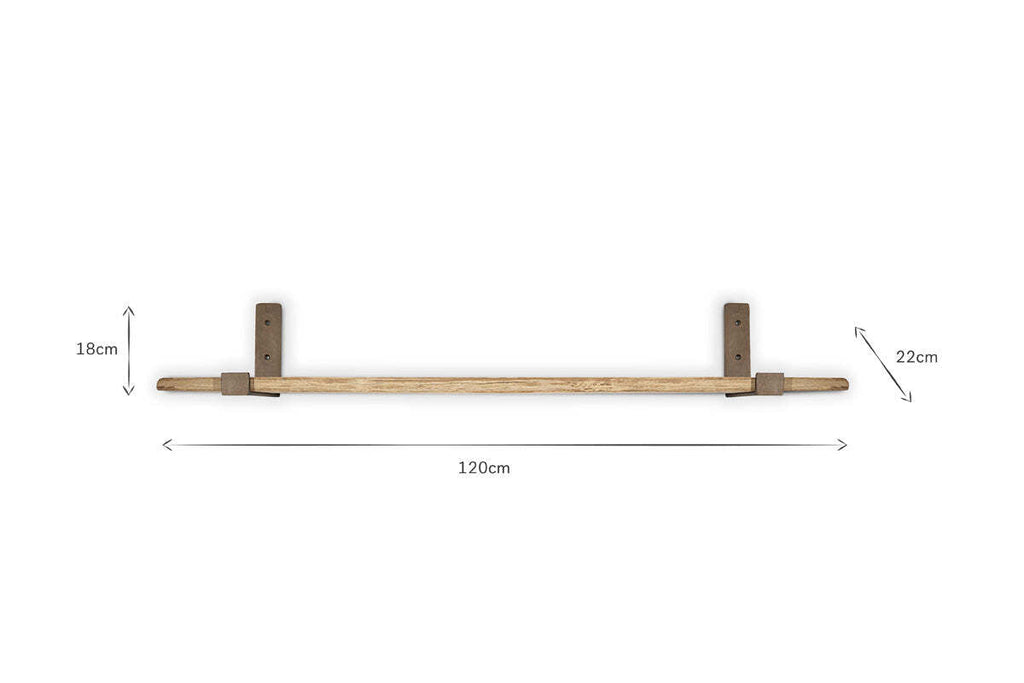 Ibo Reclaimed Wood & Iron Shelf - Natural