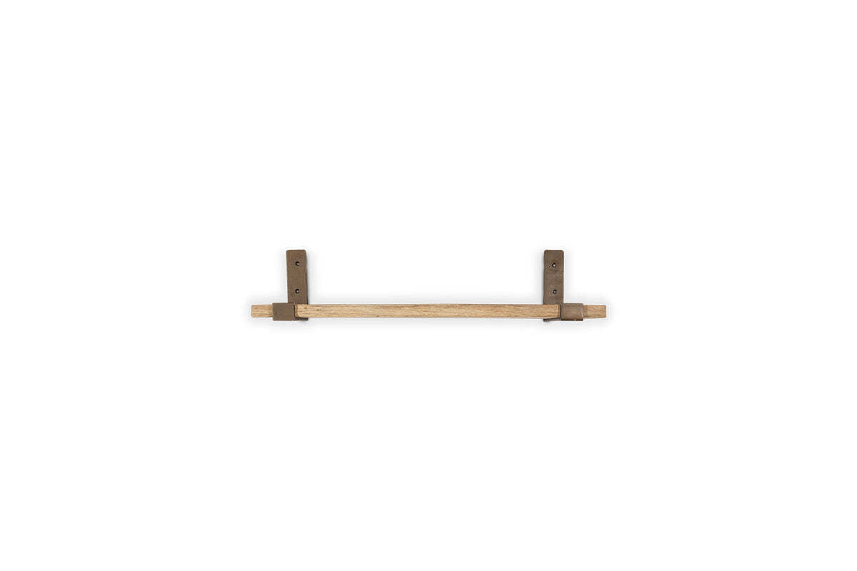 Ibo Reclaimed Wood & Iron Shelf - Natural