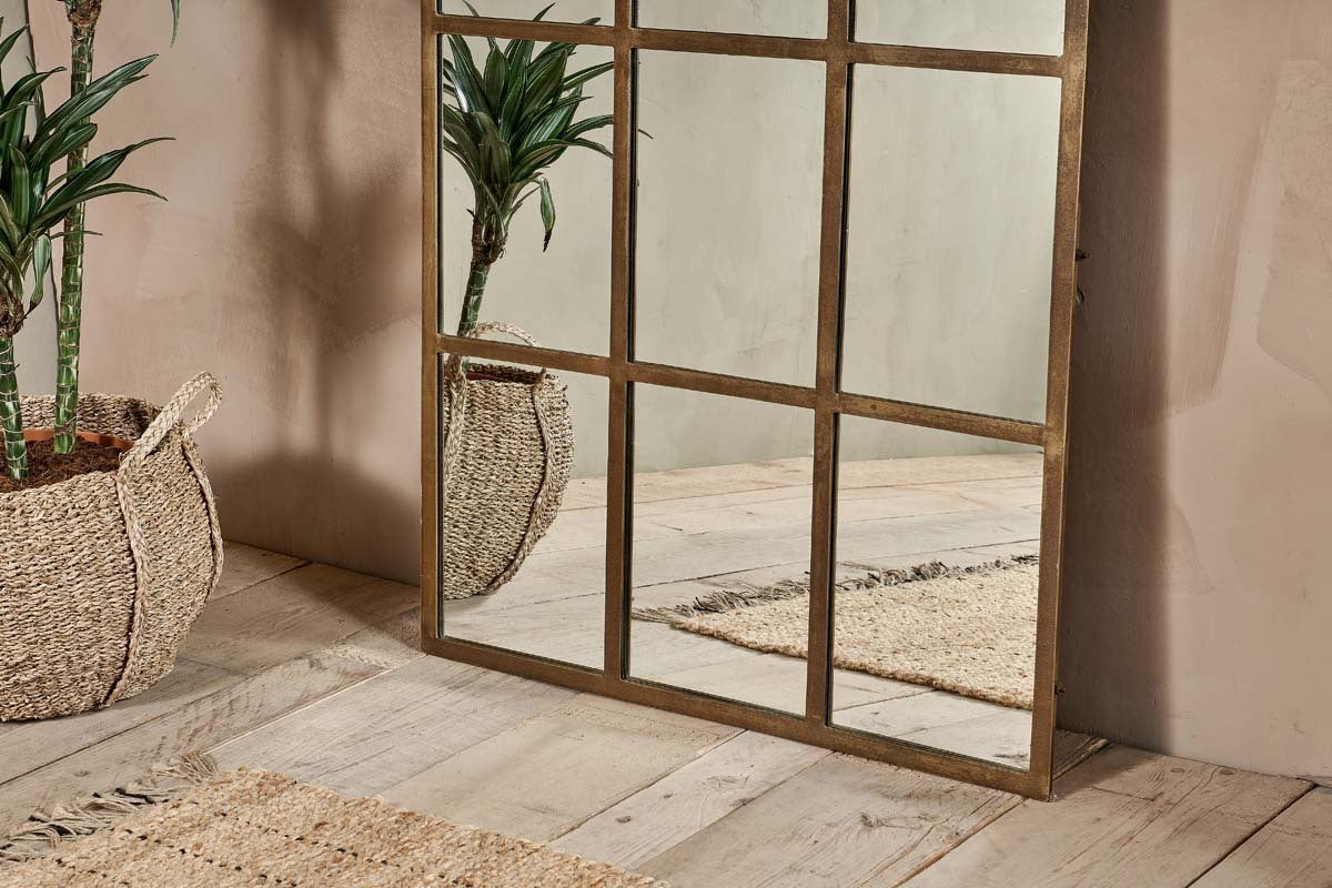 Imoma Iron Full Length Arch Mirror - Brass