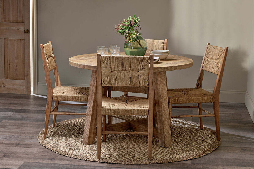 Indali Mango Wood Round Dining Table - Natural