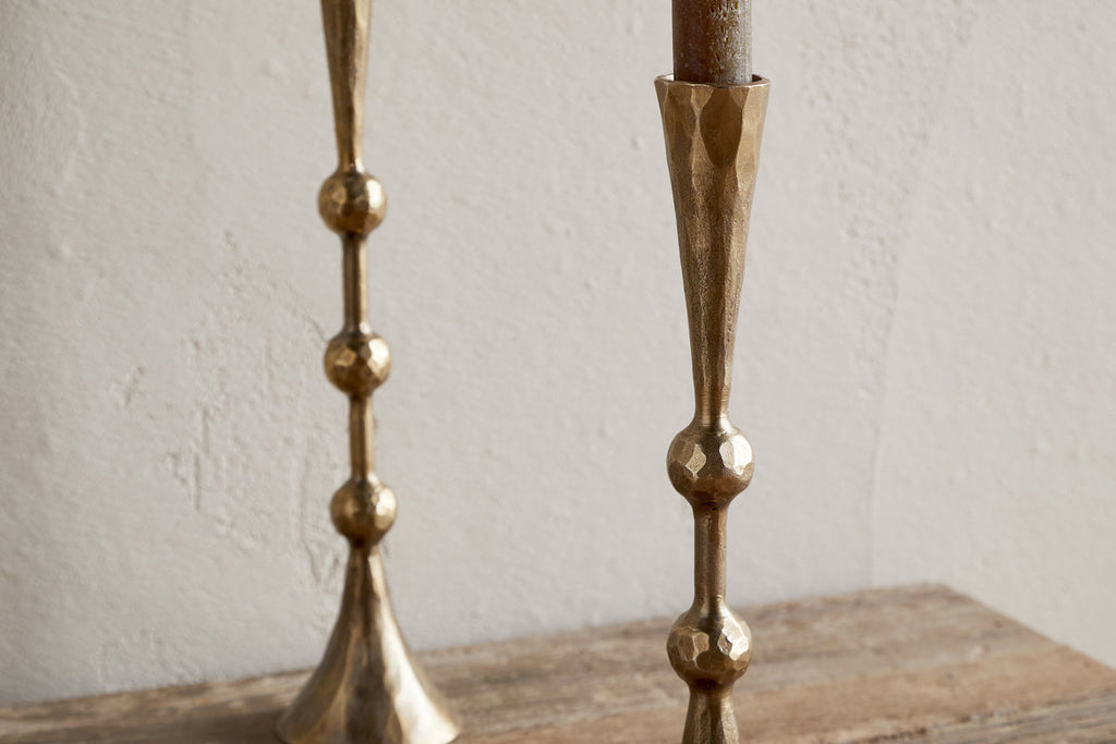 Javanee Candle Holder - Antique Brass
