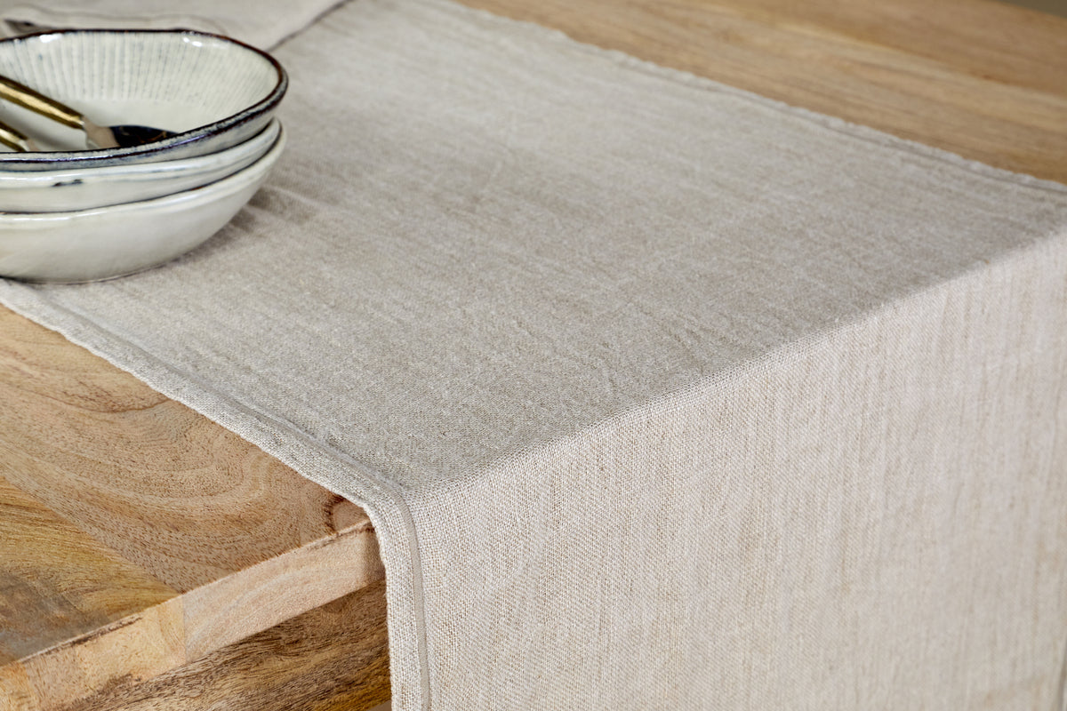 Junto Linen Runner- Natural - Large