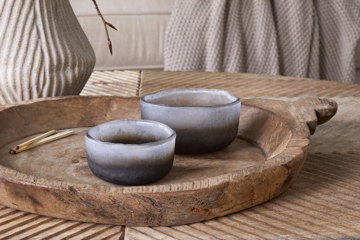 Janka Tealight Holders - Smoked Charcoal (Set of 2)