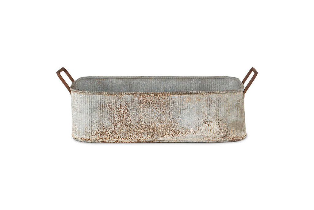 Japos Outdoor Planter Tray - Aged Zinc