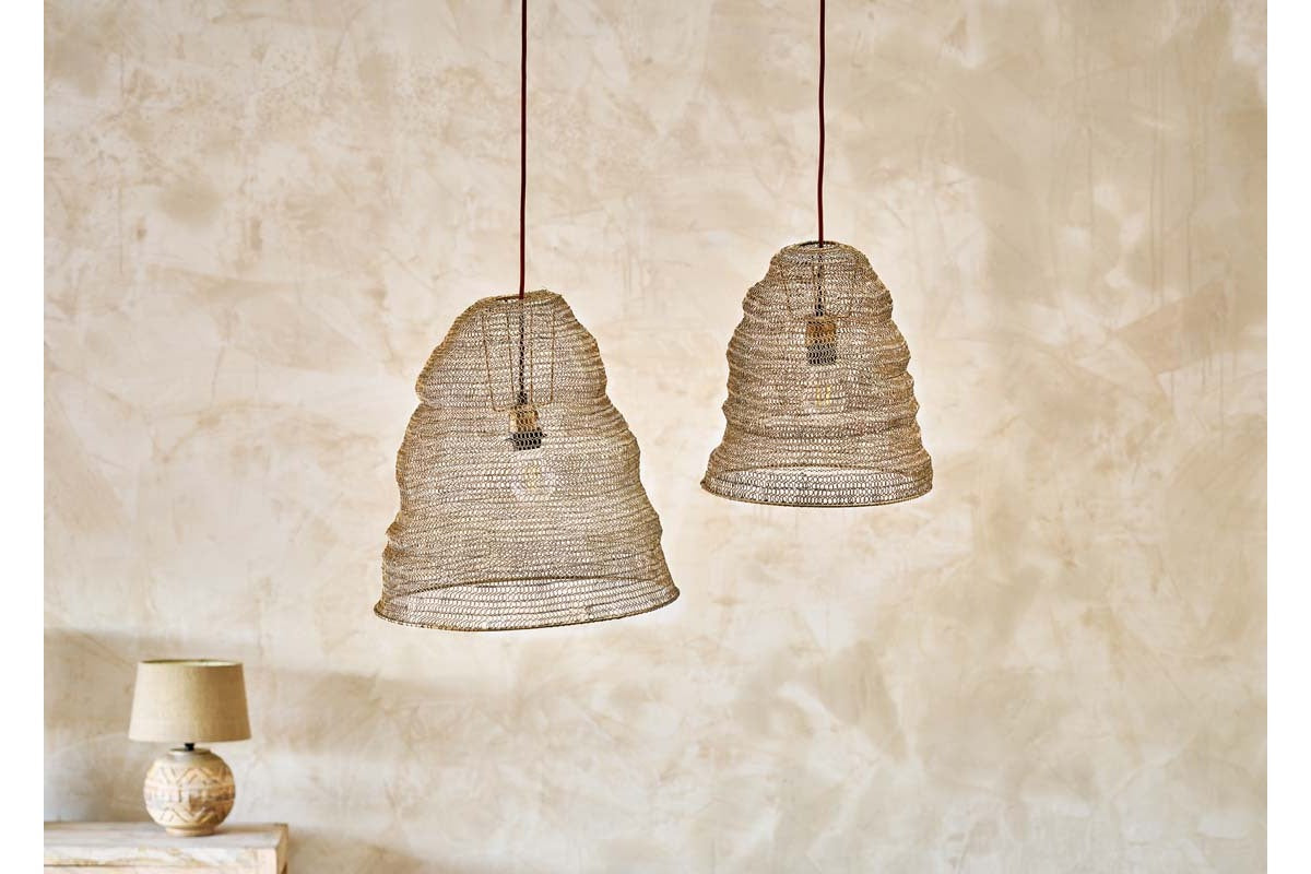 Jatani Wire Lampshade - Antique Brass - Small Oval