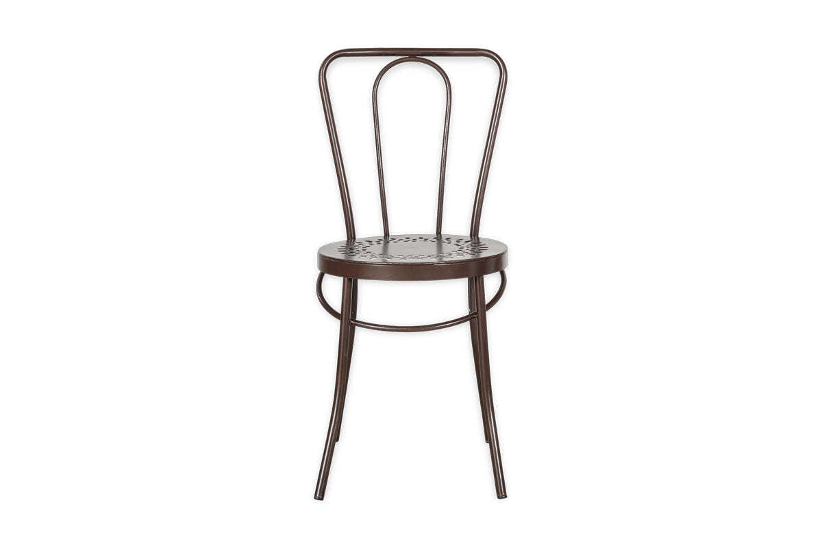 Jeavika Iron Outdoor Bistro Chair  - Black