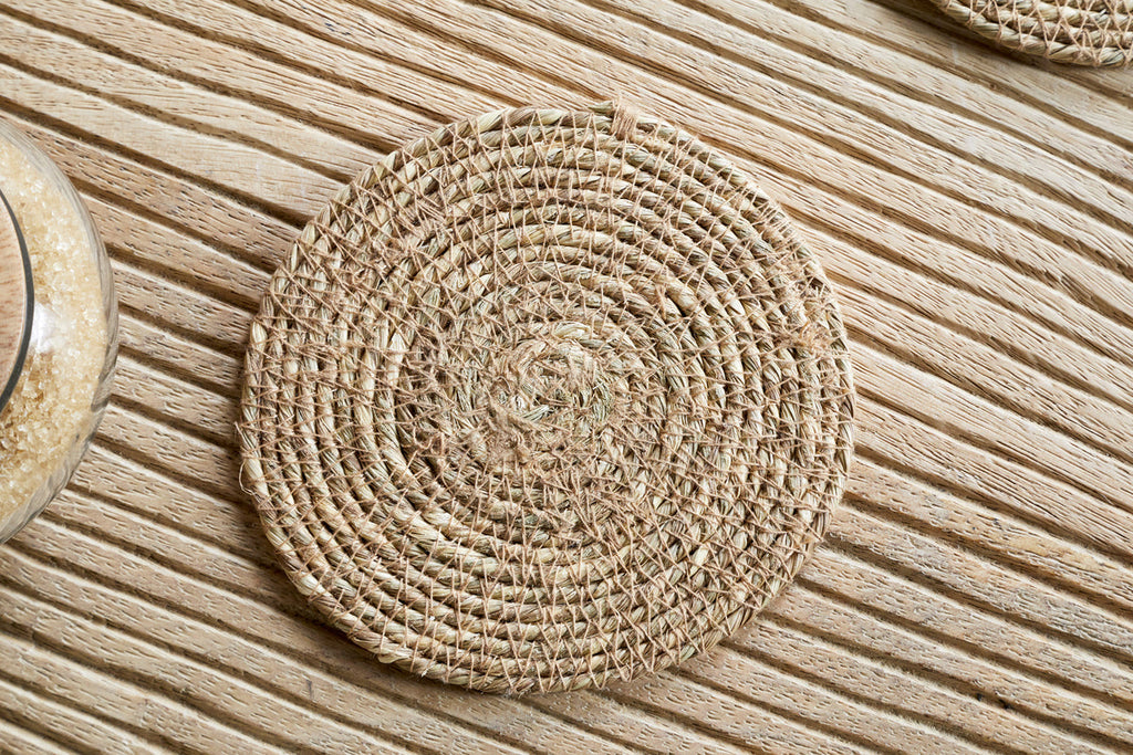 Keso Woven Coasters - Brown (Set of 4)