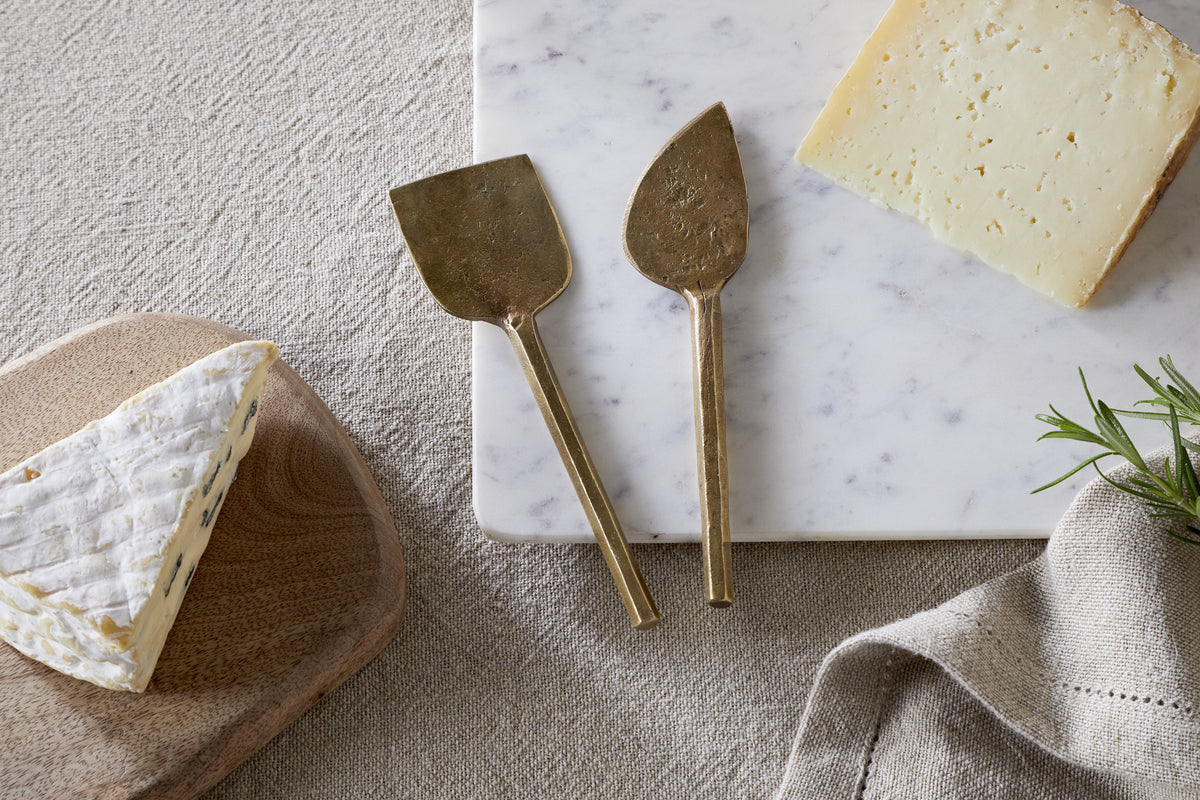 Kasa Cheese Knives - Antique Brass (Set of 2)