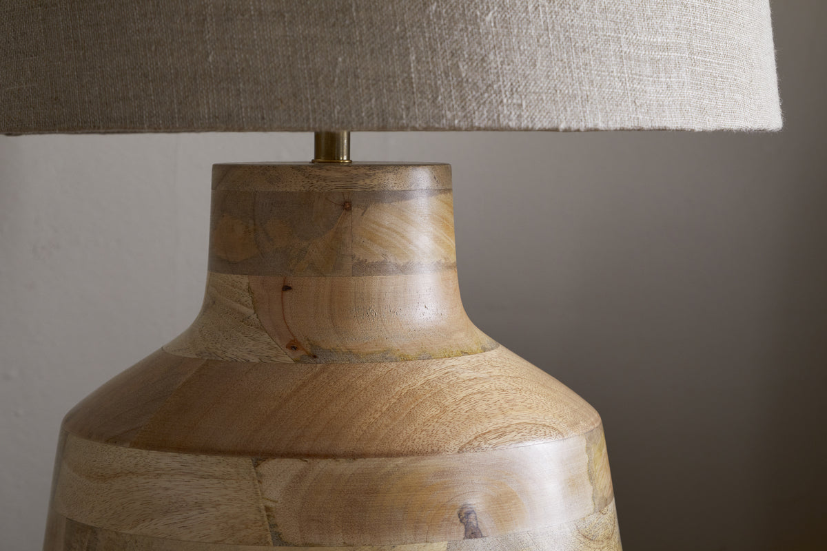 Kayo Statement Table Lamp Base Mango Wood - Natural