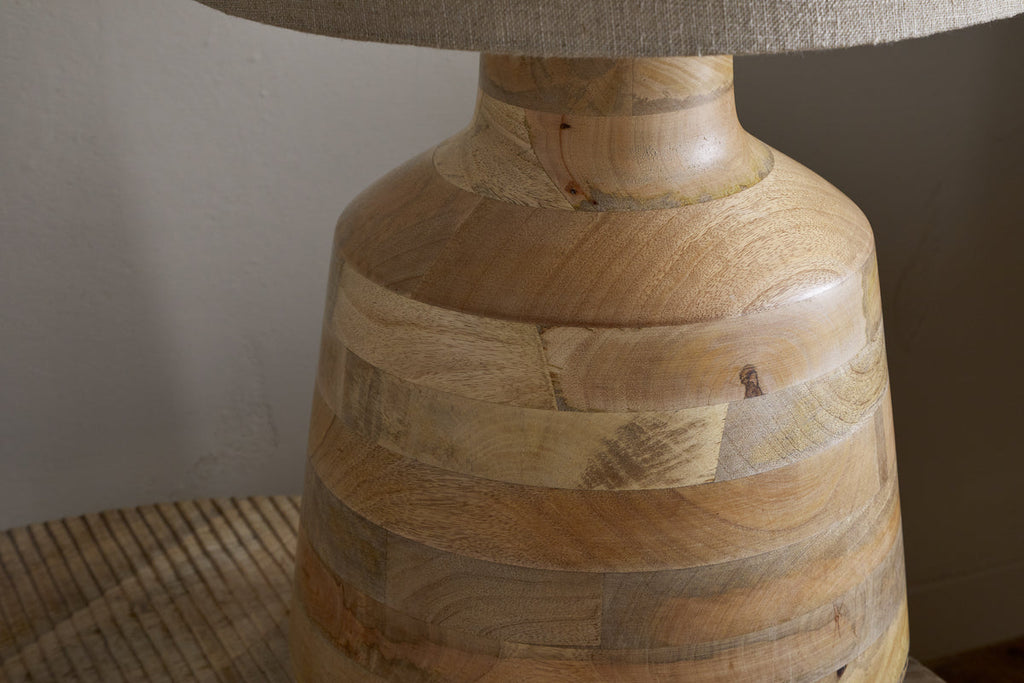 Kayo Statement Table Lamp Base Mango Wood - Natural