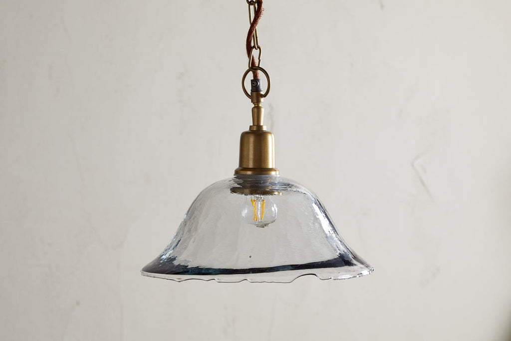 Keju Organic Shape Recycled Glass Pendant - Clear