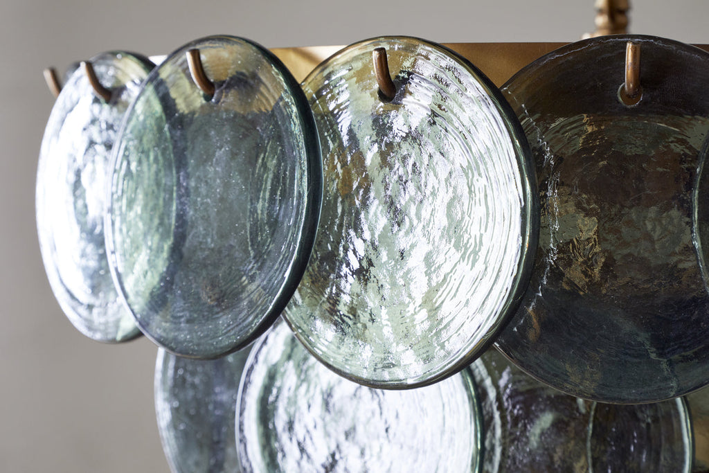 Kagitha Recycled Glass Chandelier - Green