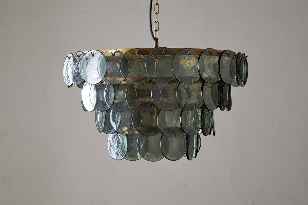 Kagitha Recycled Glass Chandelier - Green