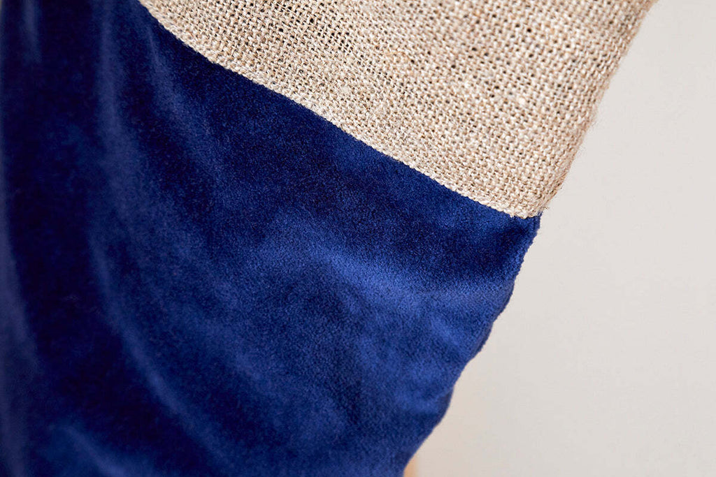 Karru Cotton Velvet Stocking - Indigo