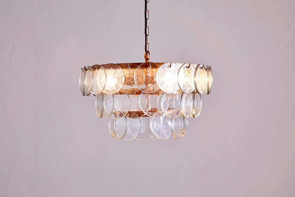Kagitha Recycled Glass Chandelier - Clear