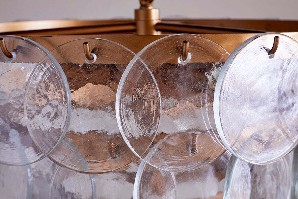 Kagitha Recycled Glass Chandelier - Clear