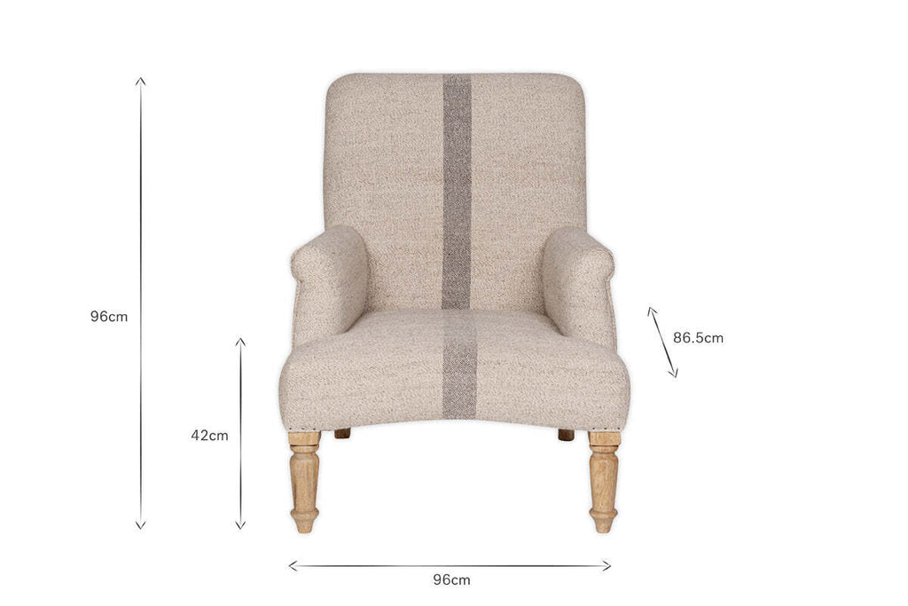 Kallu Wool & Cotton Occasional Chair - Natural