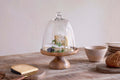 Kannati Mango Wood & Glass Cheese Stand - Clear