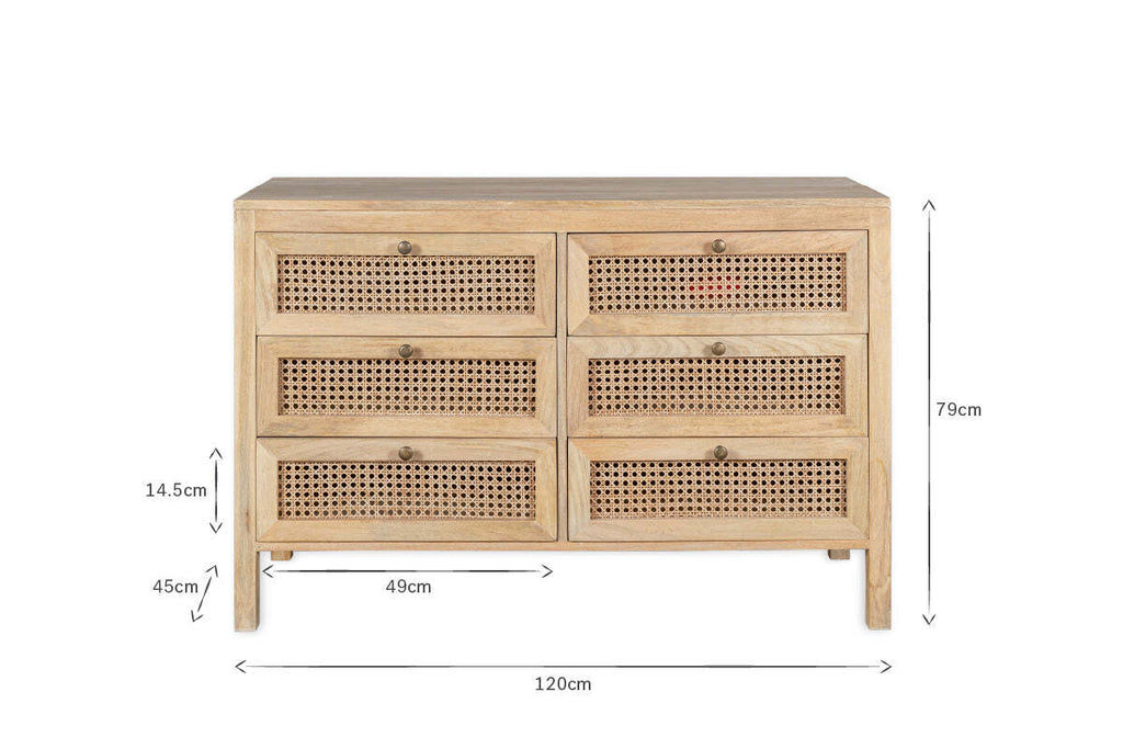 Kanz Mango Wood Chest Of Drawers - Natural