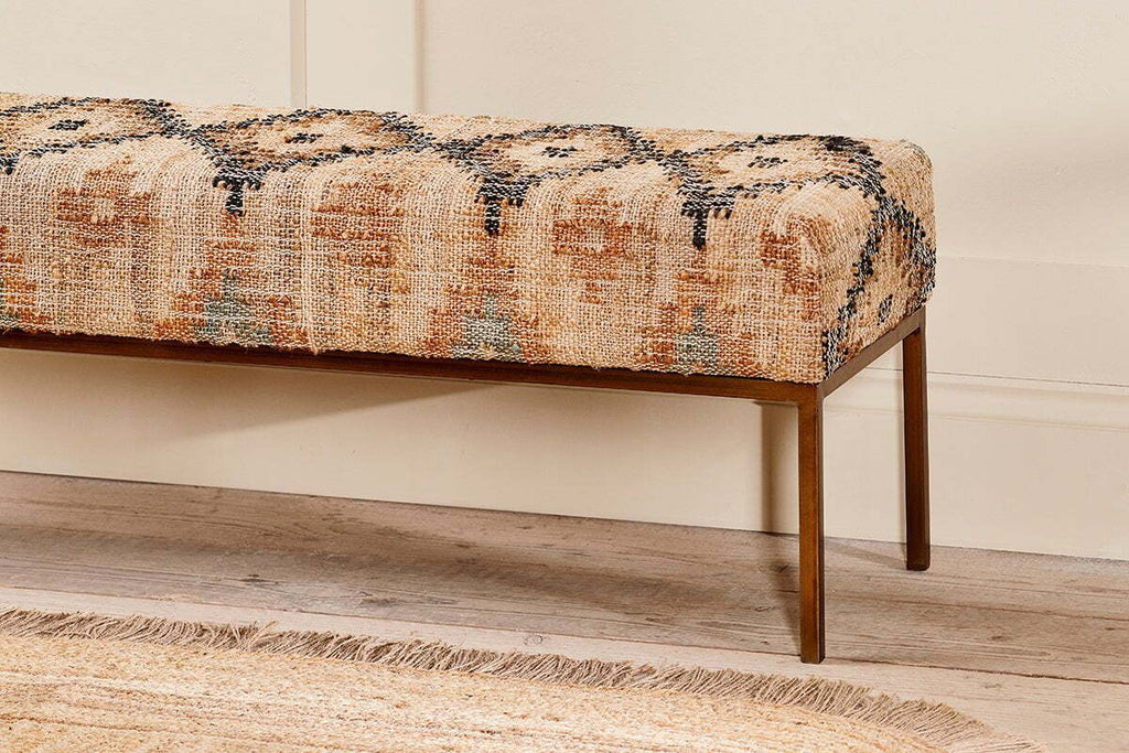 Kesu Kilim & Iron Bench