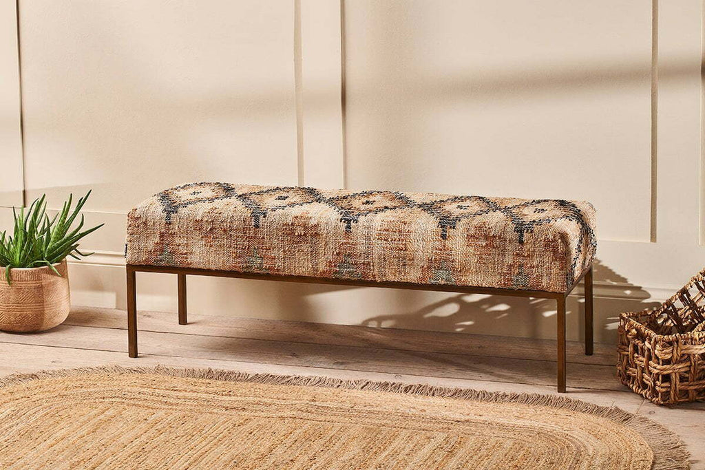 Kesu Kilim & Iron Bench