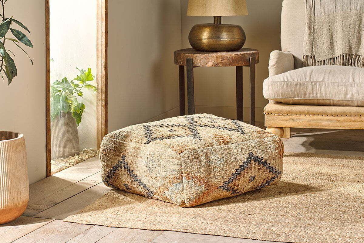 Kesu Kilim Pouf - Large