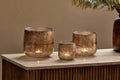 Konara Glass Tealight Holder - Copper Smoke