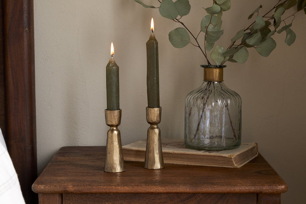 Lokoja Candle Holder - Antique Brass (Set of 2)