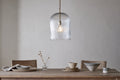Lumina Fluted Recycled Glass Pendant - Clear