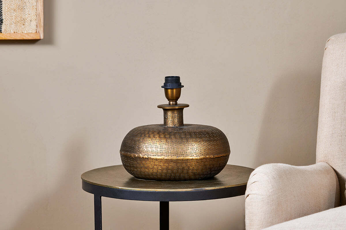 Lumbu Lamp Base -  Antique Brass - Small