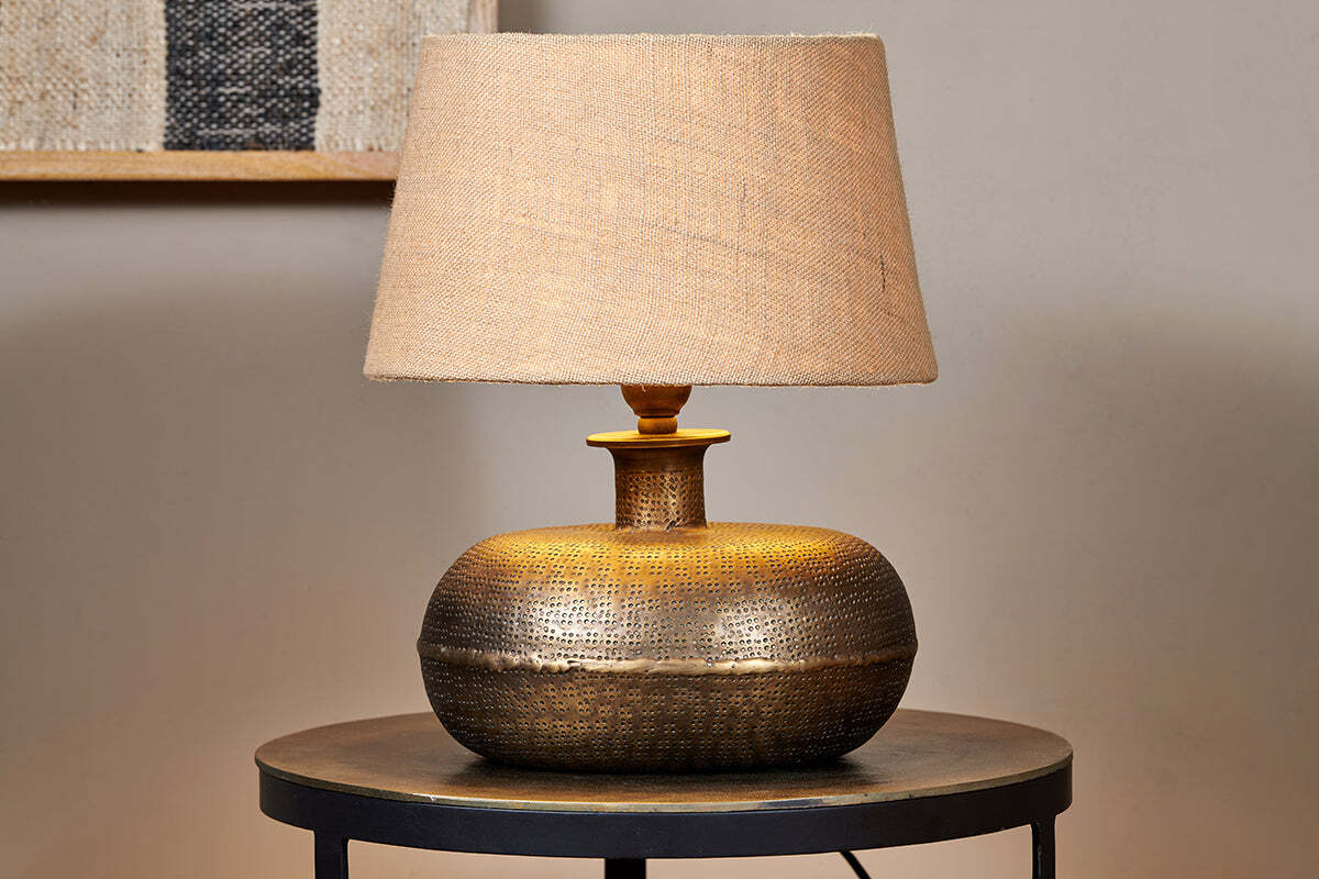 Lumbu Lamp Base -  Antique Brass - Small