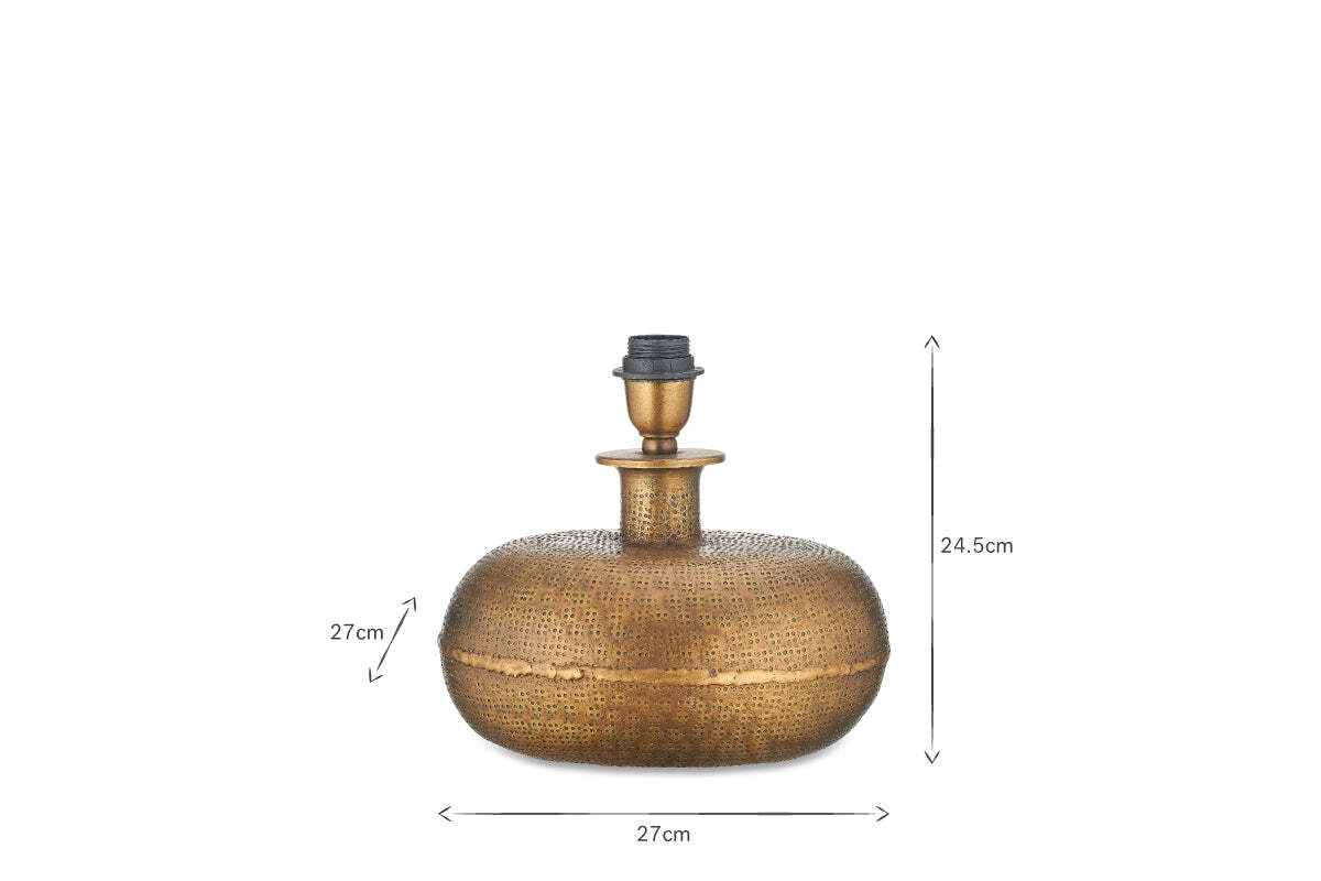 Lumbu Lamp Base -  Antique Brass - Small