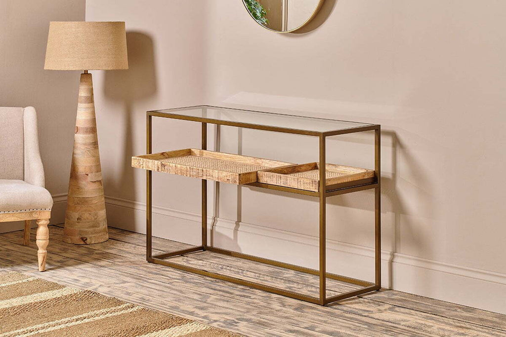 Luzon Iron & Mango Wood Display Console Table
